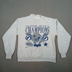 Vintage Dallas Cowboys Super Bowl XXVIII Sweatshirt Crewneck L 1993 Trench USA